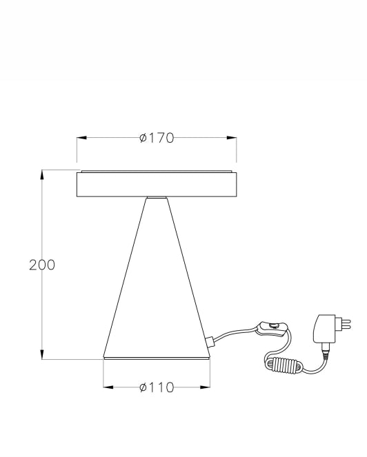 Lampada da Tavolo LED Fabas Luce Neutra 8W 750lm 3000K, Struttura Metallo e Metacrilato con Regolazione a Tocco, Colore Nero - Fabas Luce