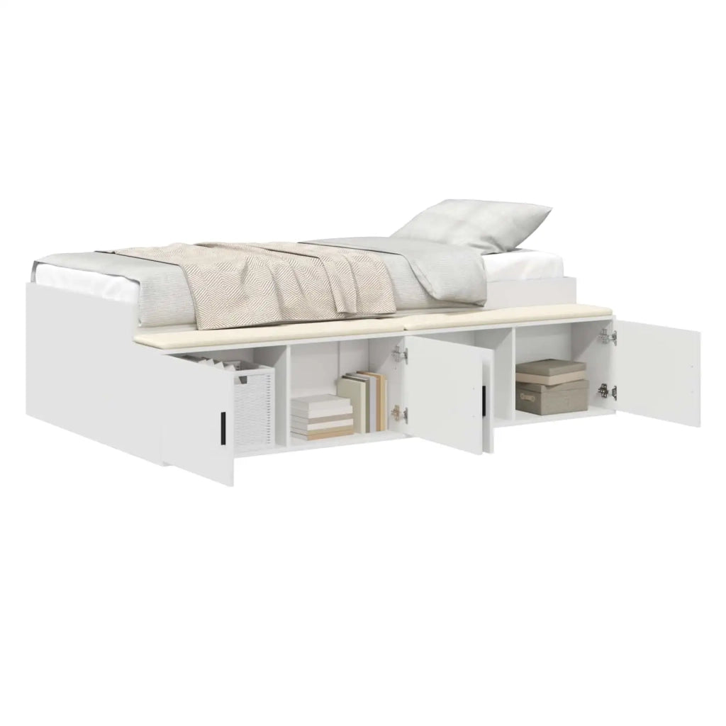Struttura del letto Bianco 100 x 200 cm Legno multistrato 3335181