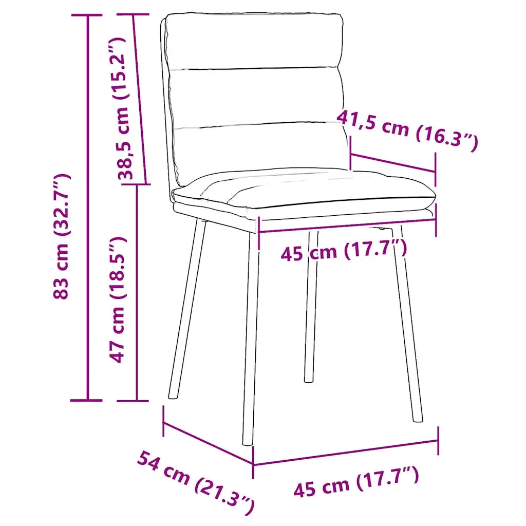 Sedie da Pranzo 2 pz Nere in Velluto 4101288