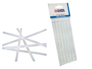 COLLA TERMOFUSIBILE TRASPARENTE MM.150- - mm.150 ø mm.7,2 - 10 blister EXCEL