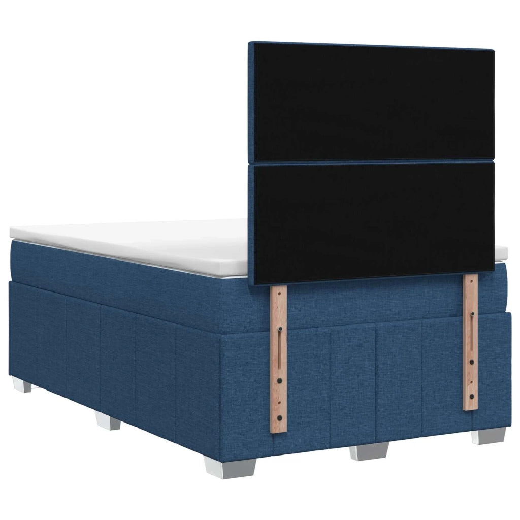 Letto Box Spring LED con Materasso Blu 120 x 190 cm Tessuto 3455569