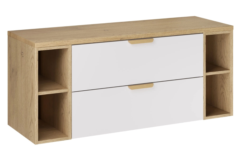 Set mobili bagno 120 cm con piano Aster White 120 cm