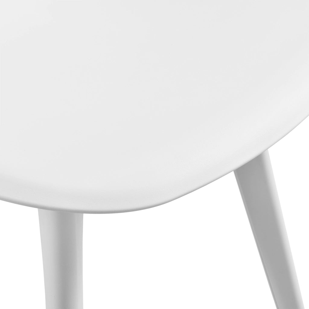Set Brevik di 2 Sedie da Sala Pranzo in Plastica - Bianco [en.casa]
