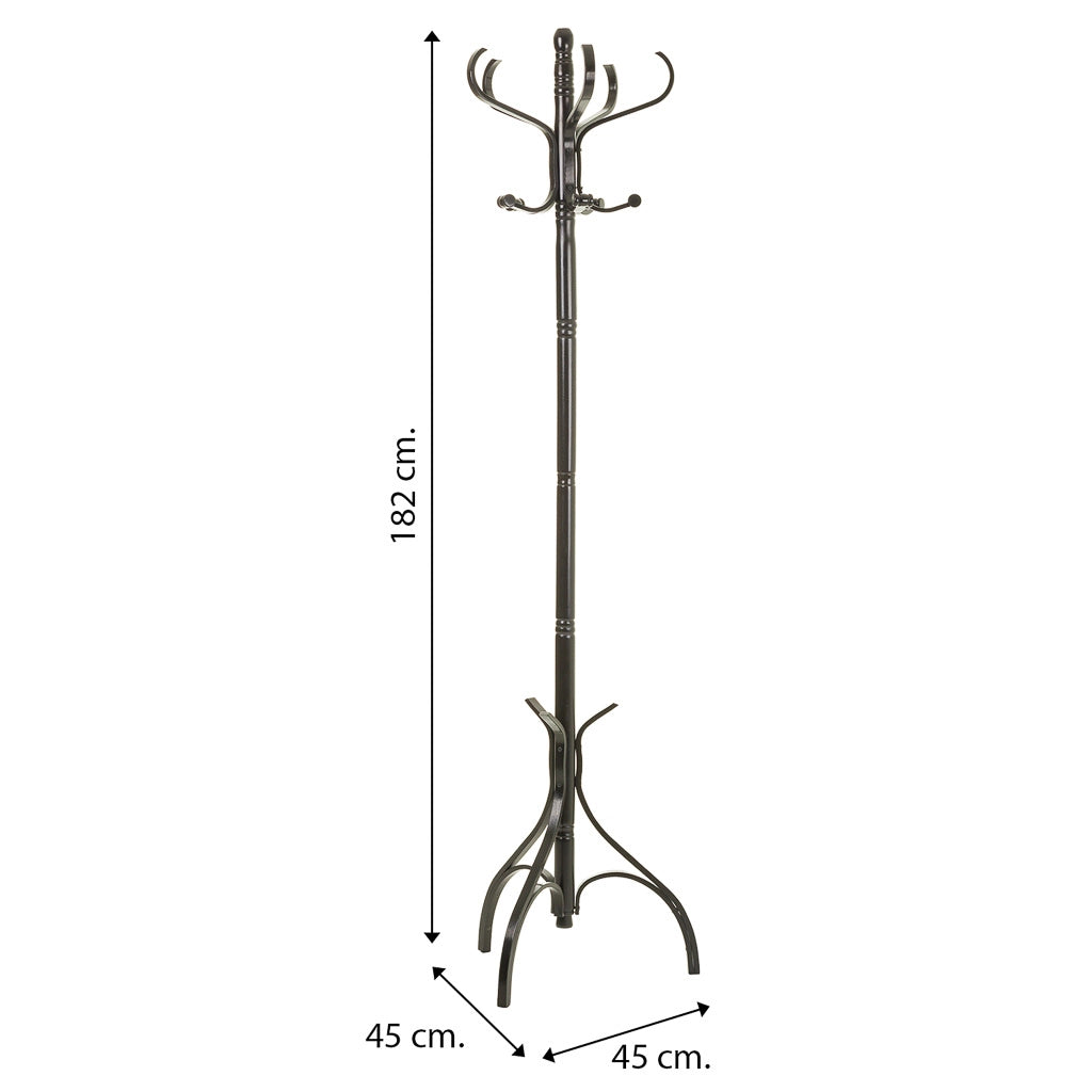 Appendiabiti da terra in legno Nero 45x45x182h