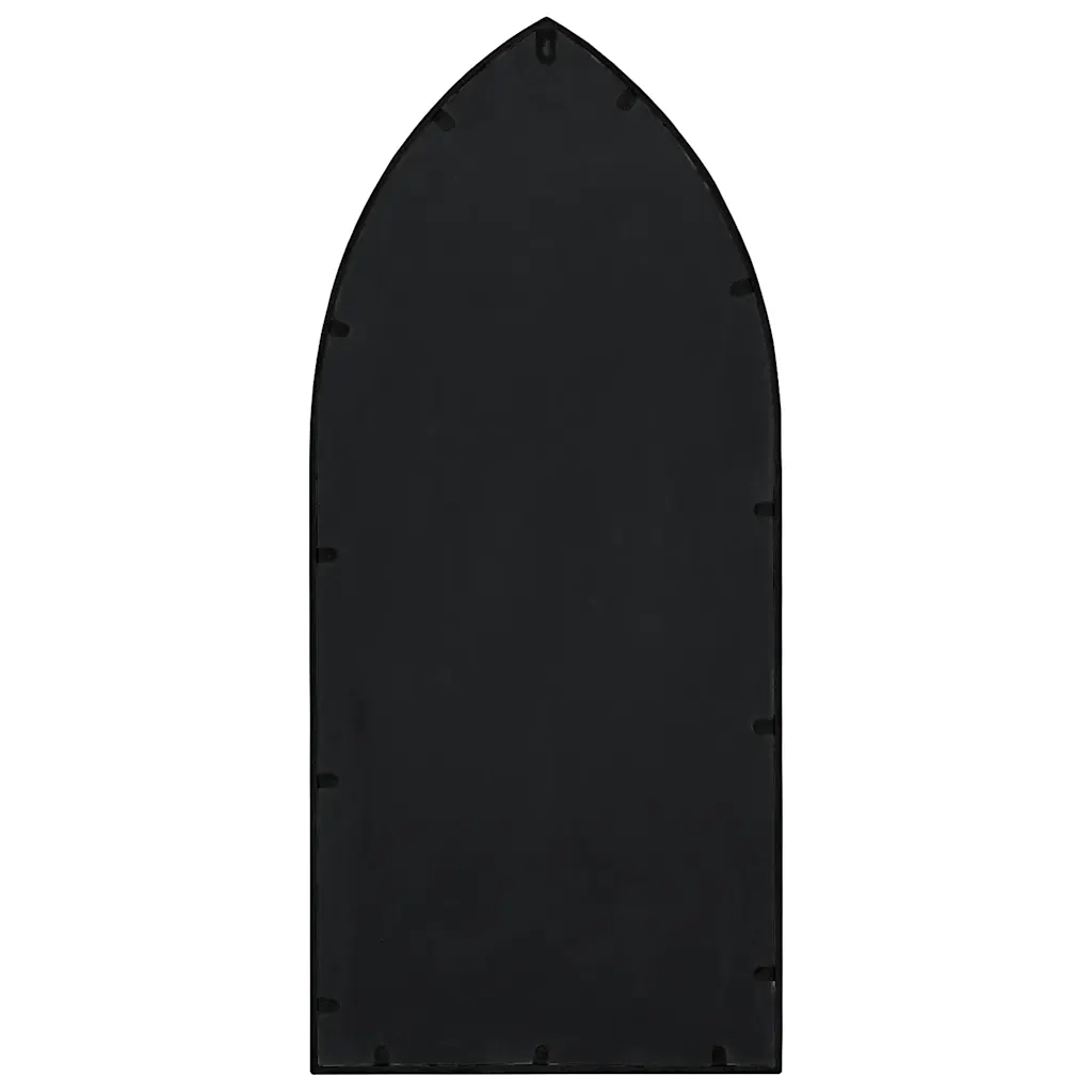 Specchio da Giardino Nero 70x30 cm in Ferro per Uso Esterno
