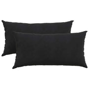 Cuscini da Divano 2 pz | Cuscini per sedie Nero 80 x 40 cm Tessuto in Cords