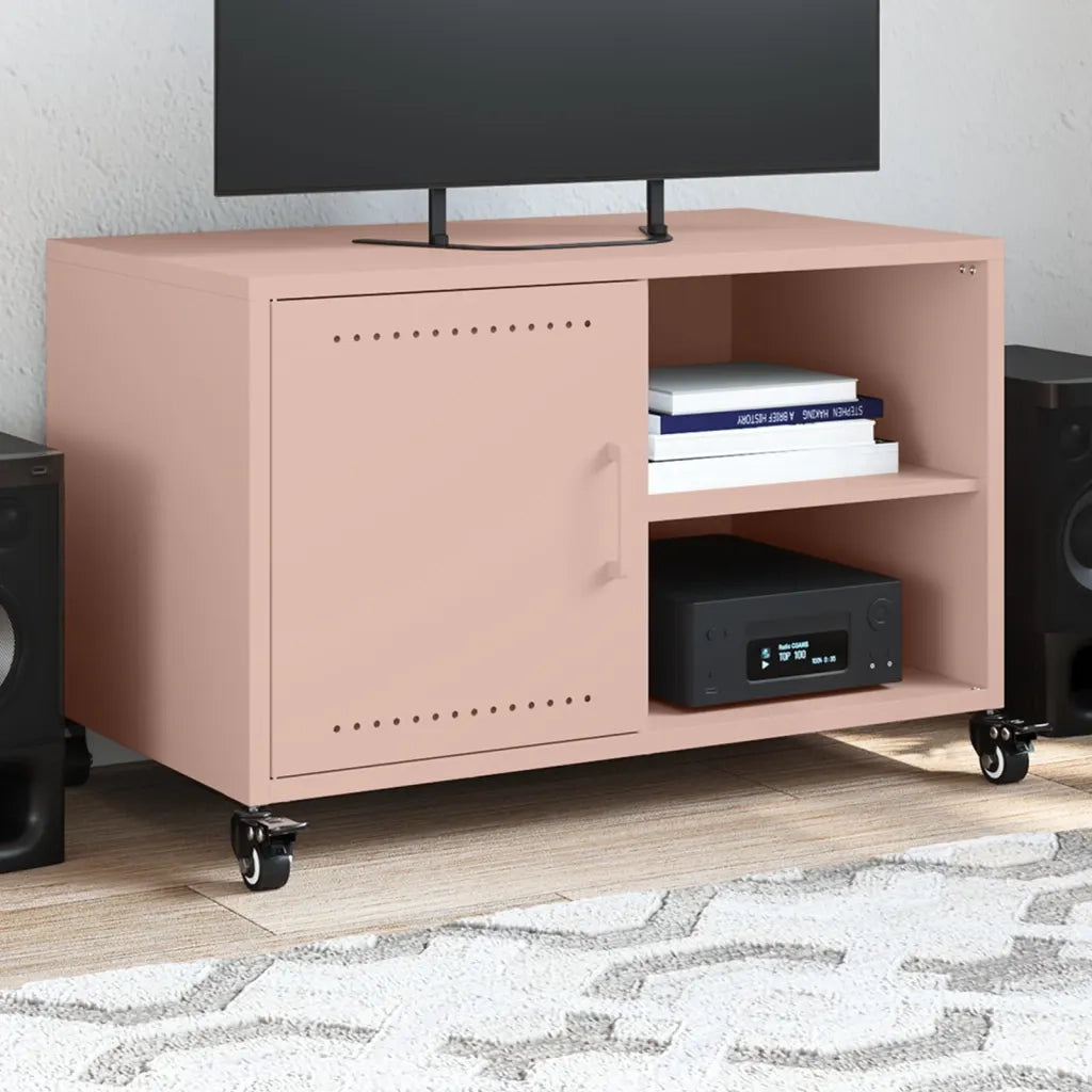 Mobile TV | Armadietto TV | Mobile Porta TV Rosa 68x39x43,5 cm in Acciaio