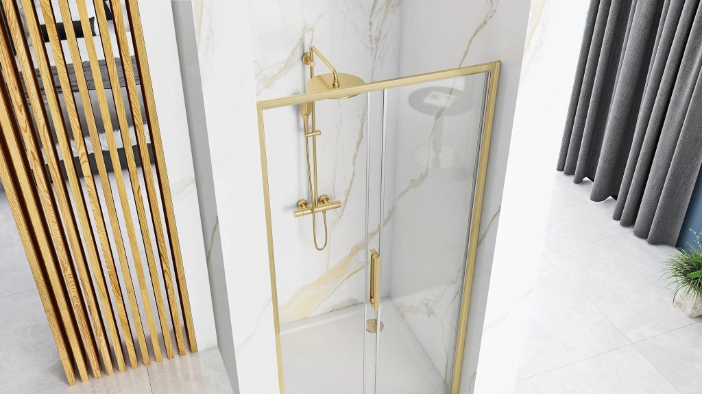 Porta Doccia Rea Rapid Slide 140 Gold Brush