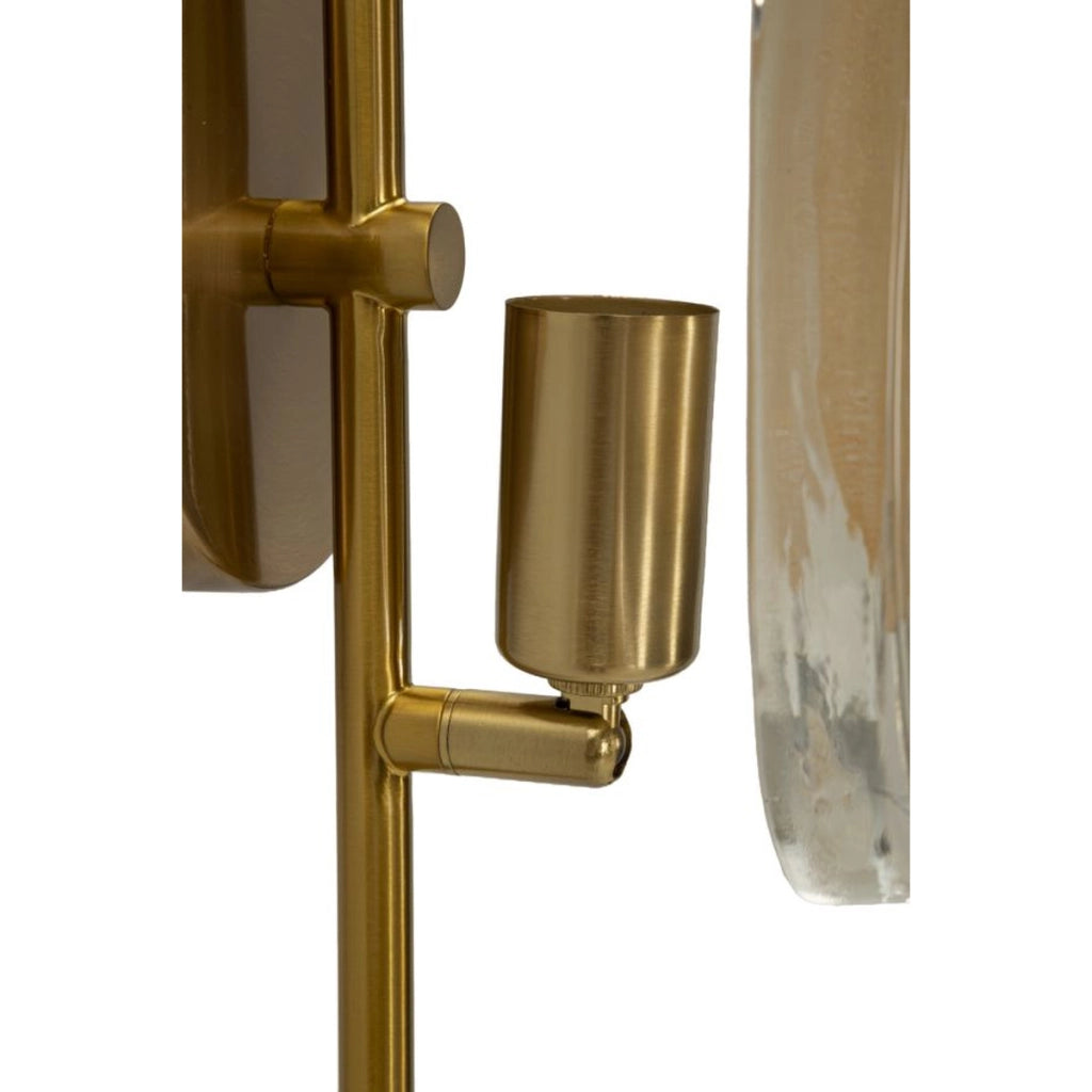 Lampada a Parete VKH68, Oro, Metallo, 15x14x38 cm