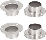 Supporto di apertura per appendiabiti - 4 pezzi - Acciaio inossidabile - 32mm di diametro - Accessorio per armadio - Appendiabiti a gancio