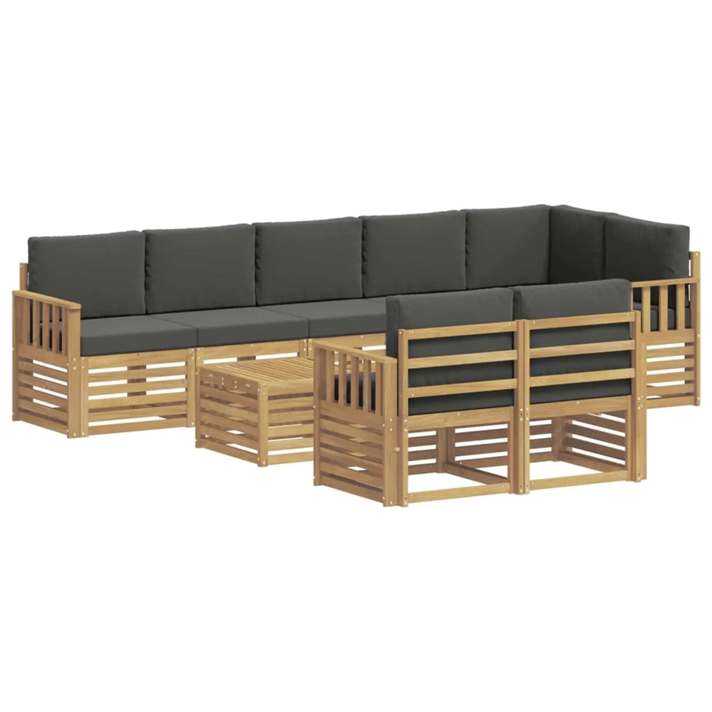 Set di divani da esterno 8 pcs Bianco e Antracite 3392067