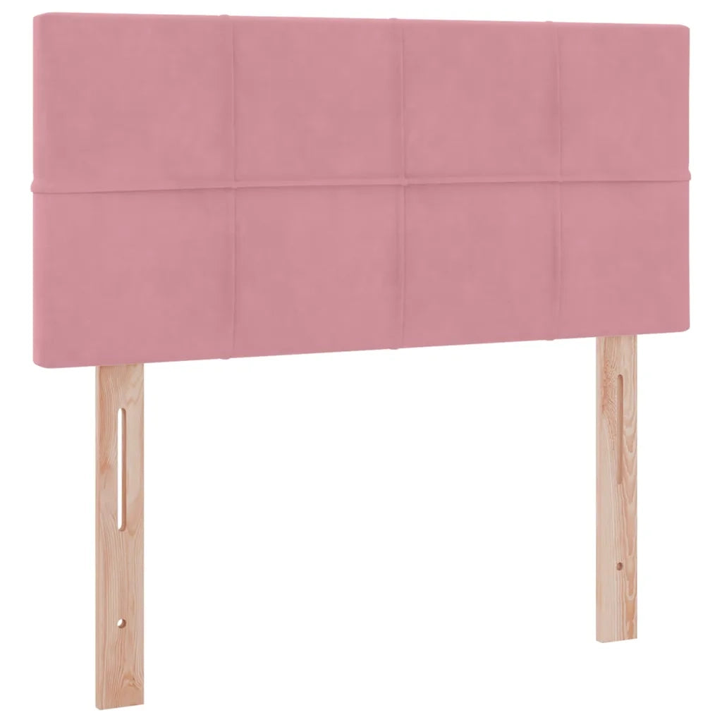 Letto con contenitore e LED con led Rosa 90 x 190 cm Velluto 3371366