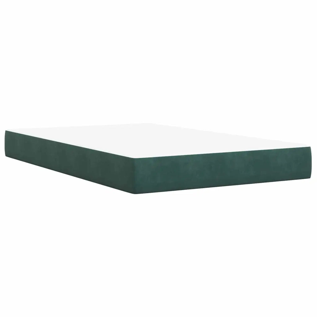 Letto con Box Spring, Materasso e LED Verde Scuro 120 x 190 cm 3452135