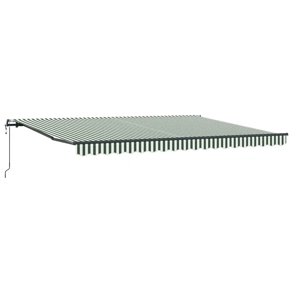 Tenda Retrattile Verde e Bianco 450 × 300 cm 3331073