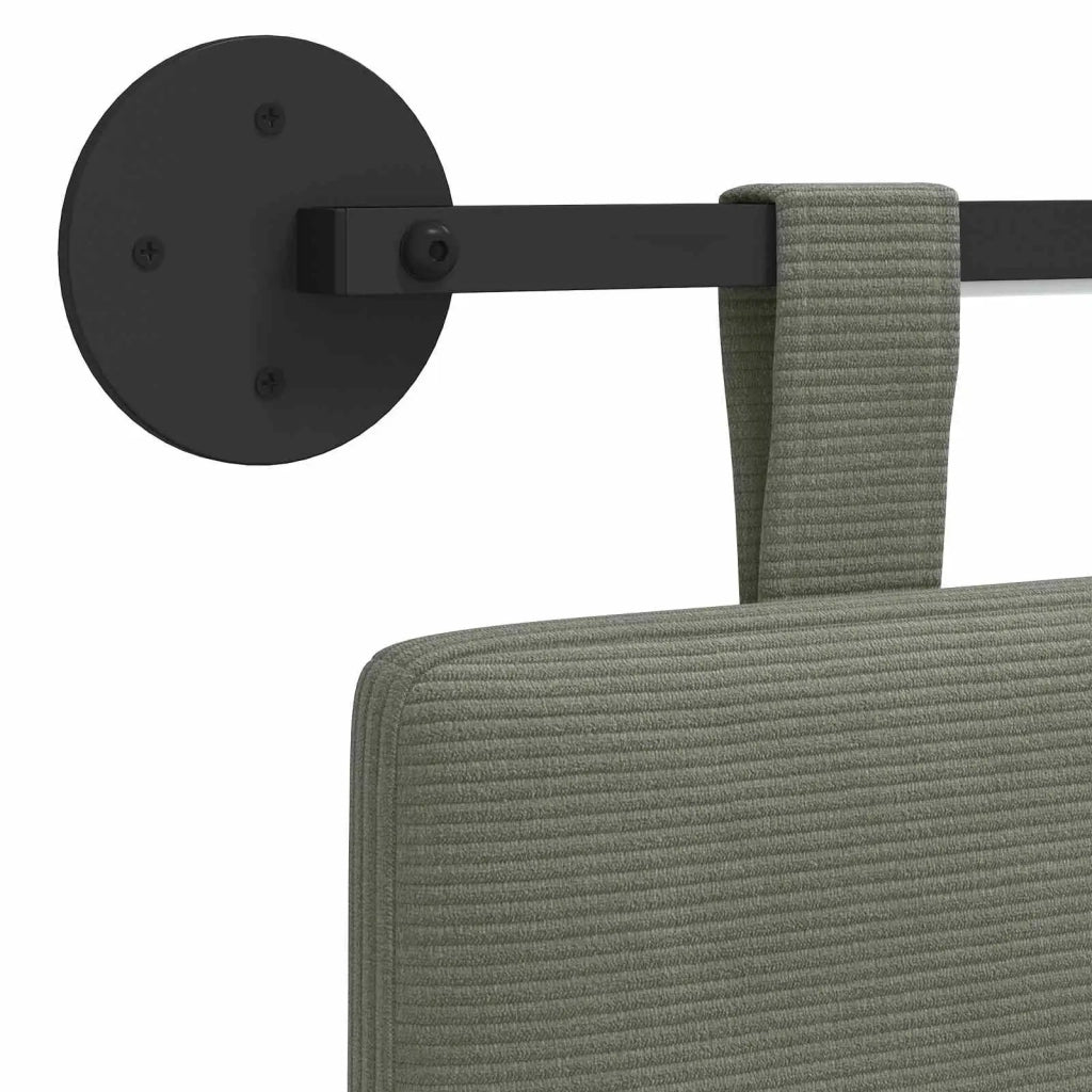 Testiera | Testata sospesa Con luce LED Grigio Chiaro Tessuto in Cords