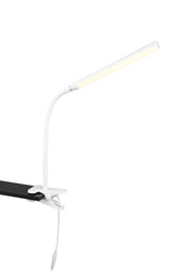 Lampada da scrivania moderna a clip touch LED 5W bianca RL