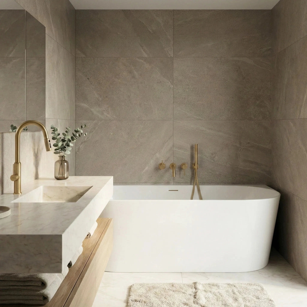 Vasca Bagno A Parete Capri Slim 150cm Copritappo bianco