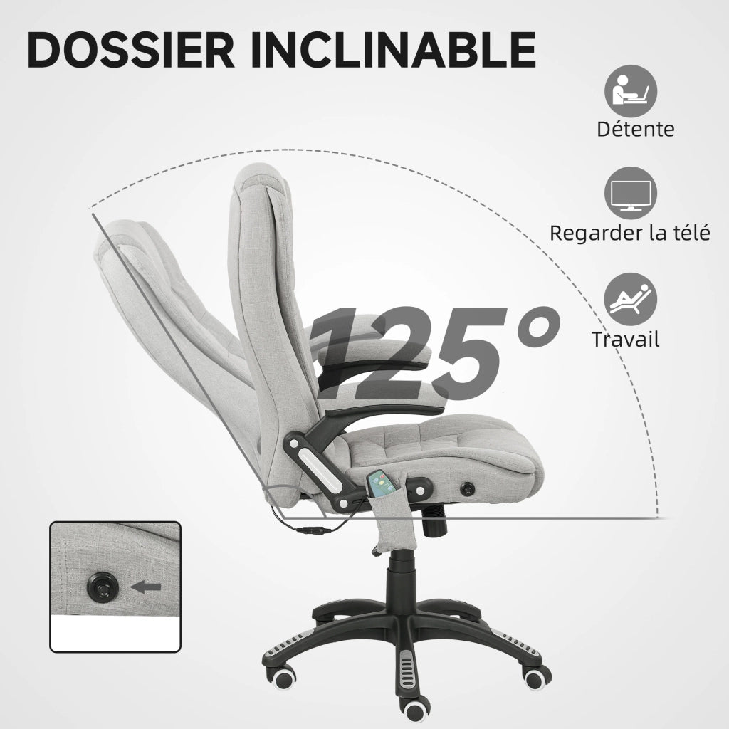 Poltrona massaggiante e riscaldante ¨C Minimal ¨C Grigio