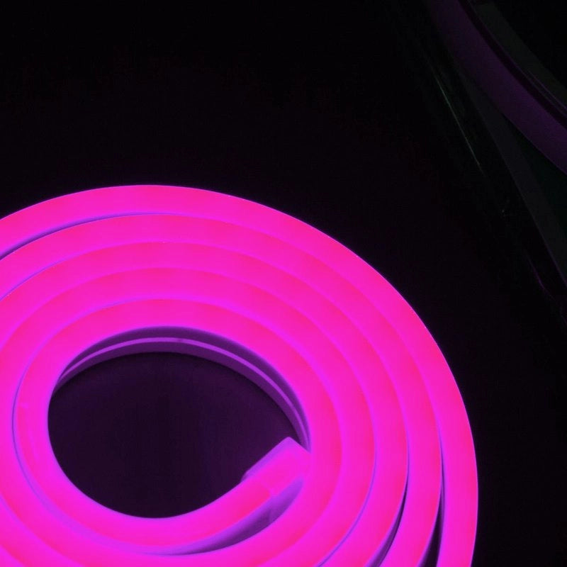 Striscia LED Neon 5M 8.5W/M 12V 120LED Modellabile e Tagliabile IP65 Impermeabile Pink Angolazione Luce 120