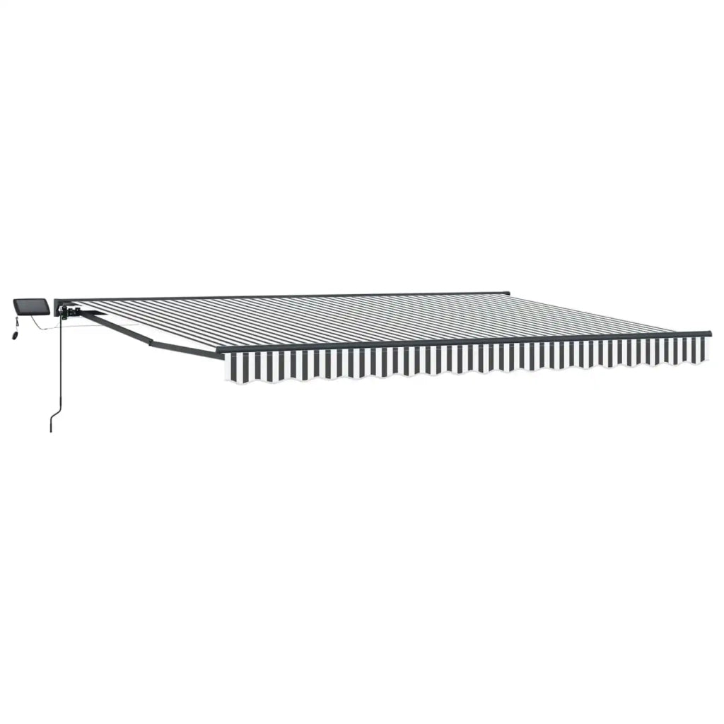 Cornice per Tenda Manuale con LED Antracite e Bianco 4 × 3,5 m 3420864