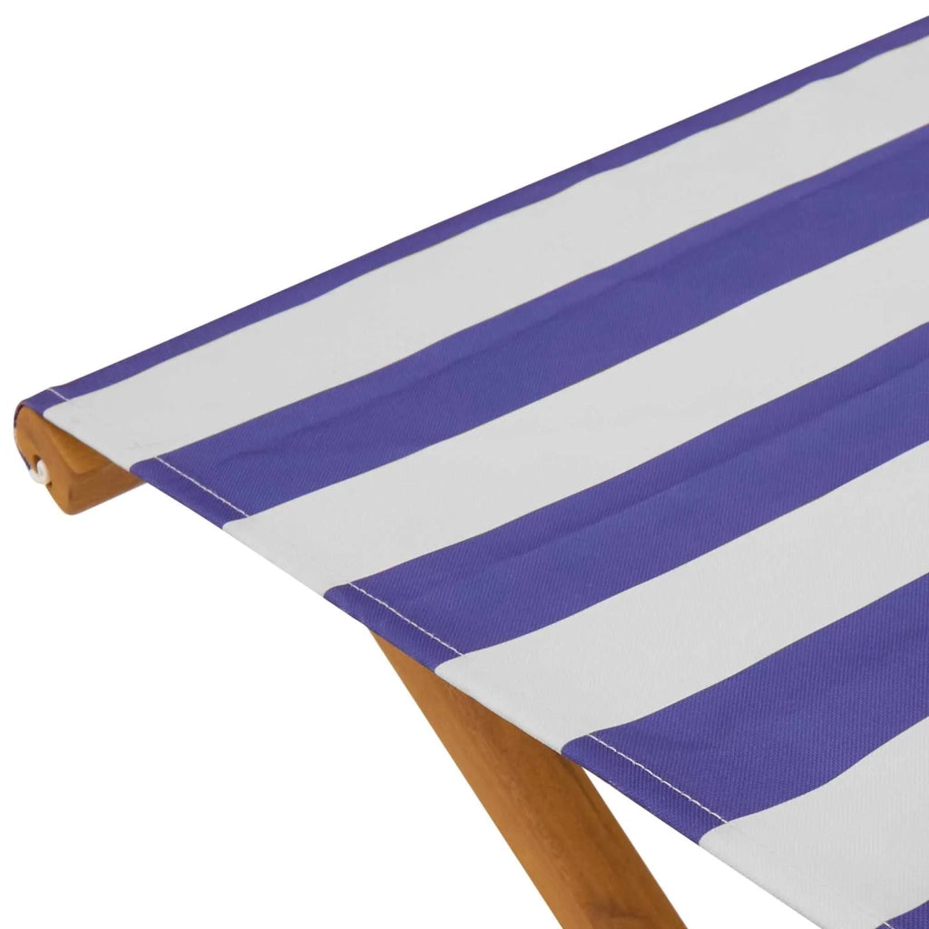 Lettino 2 pcs Legno di Eucalipto Massello Blu e Bianco 42024902