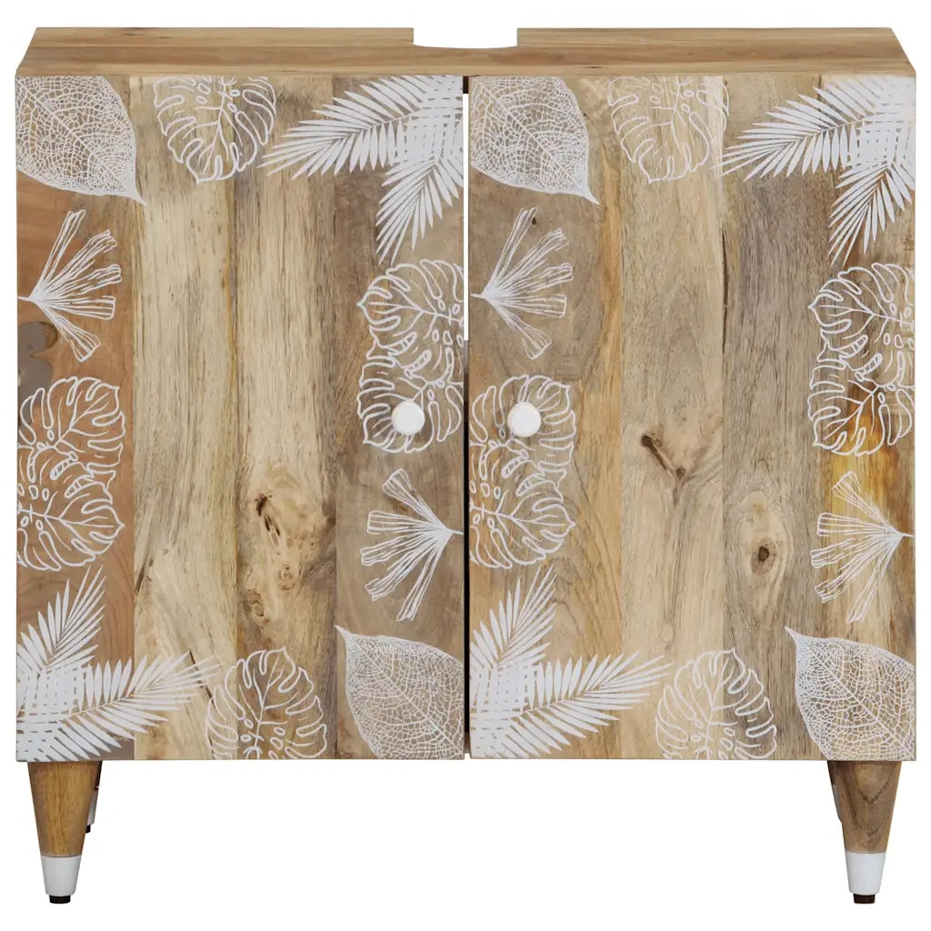 Mobile Lavabo da Bagno 62x33x58cm in Legno Massello di Mango 4018683