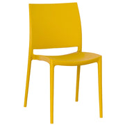 Sedia da sala da pranzo Altea in plastica colore Giallo Senape modello comfort