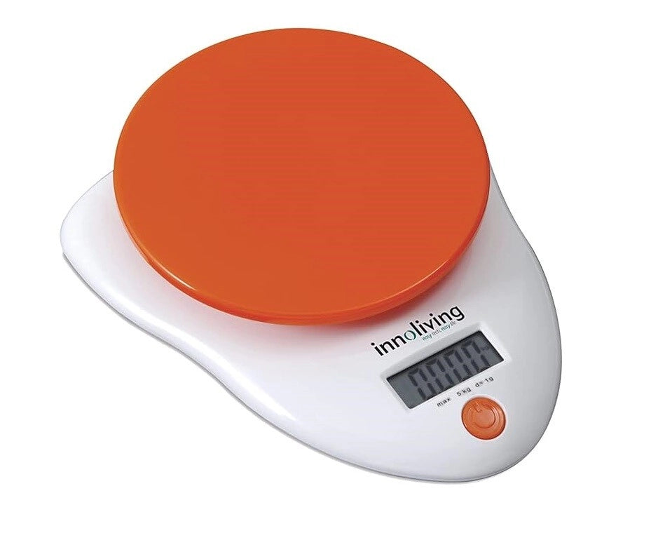 Bilancia da Cucina Digitale con Piatto Arancio Max 5 kg Innoliving