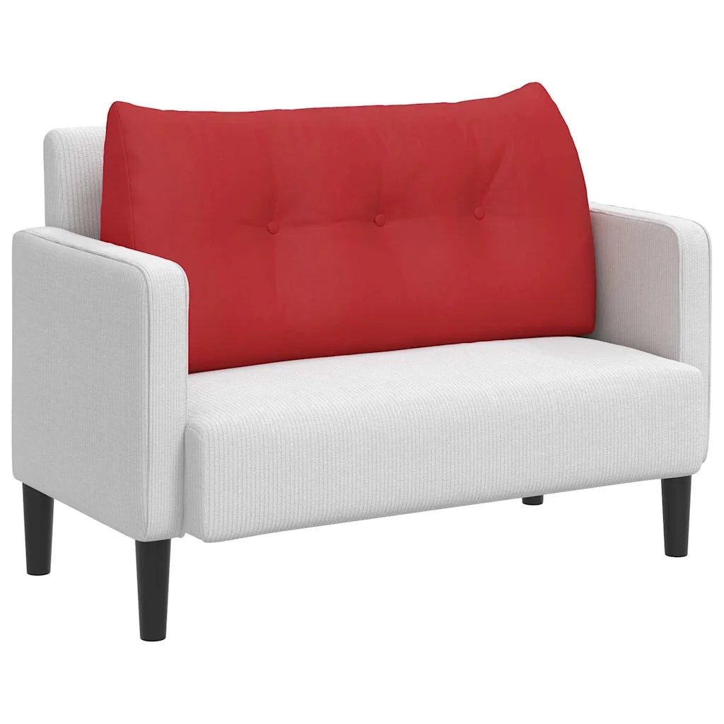 Cuscino per Schiena Rosso 100 x 24 x 50 cm Tessuto 42014453