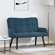 Sofa a Due Posti Blu 115 x 61 x 87 cm Velluto 42028948