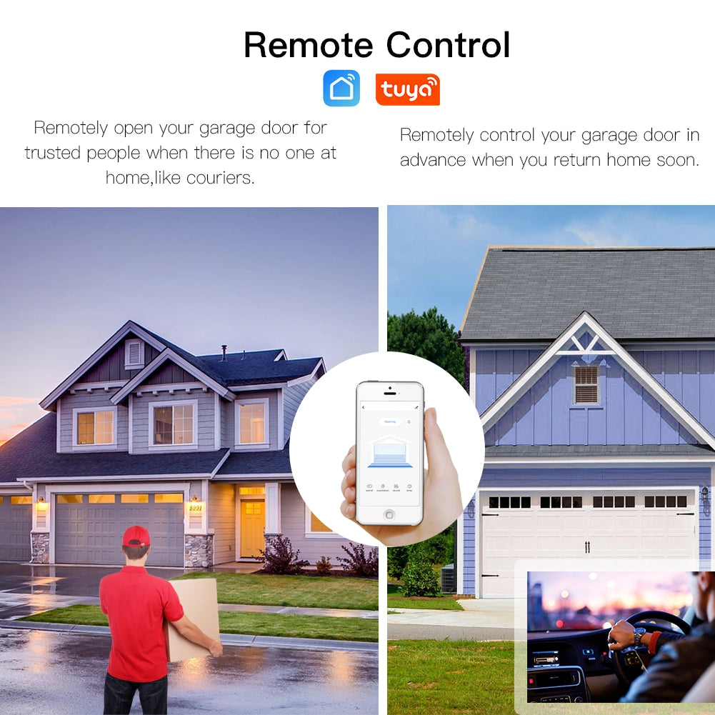 Kit Smart WIFI Garage Opener Apri Saracinesca Serrande Cancello WIFI 2.4G TUYA, Smart Life AC 100-250V 50/60HZ IP20