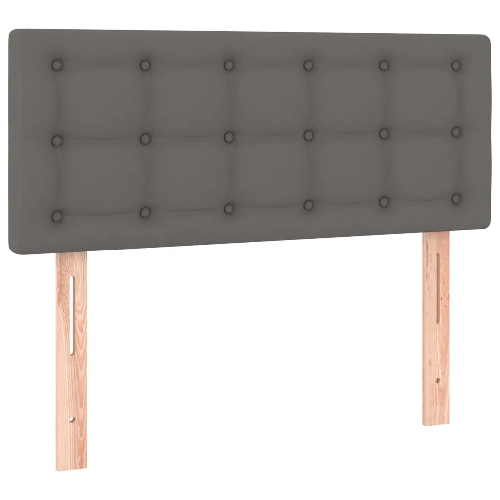 Giroletto a Molle con Materasso-Struttura Letto Grigio 90x190 cm in Similpelle 348484