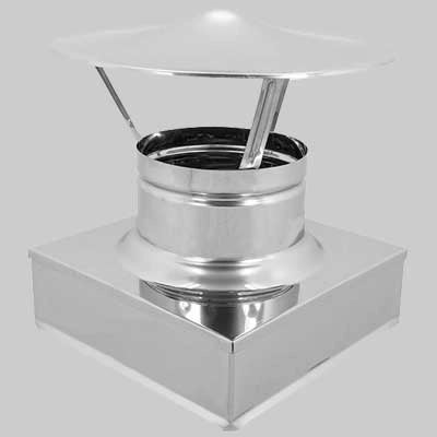 FUMAIOLO A CAPPELLO CINESE QUADRO  270x270 mm     MADE IN ITALY