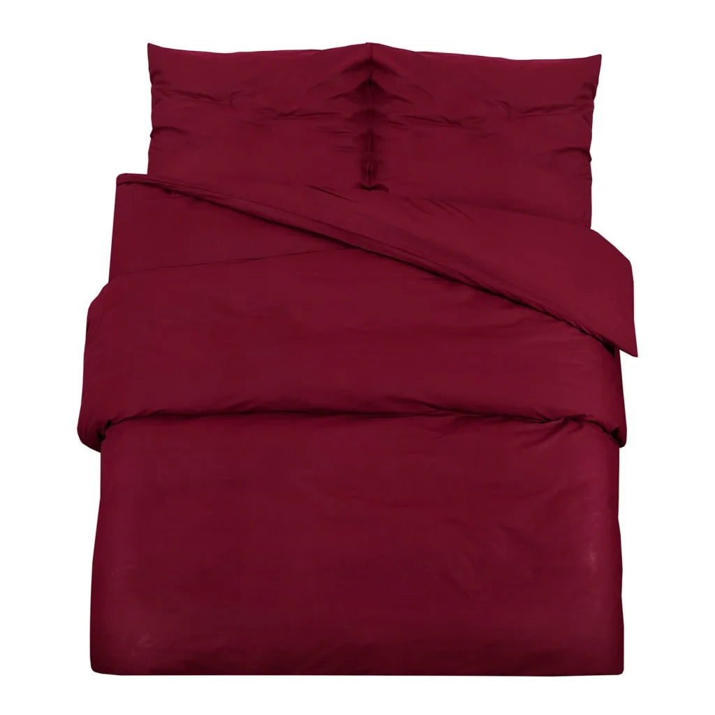 Set Copripiumino Bordeaux 135x200 cm in Microfibra Leggera 136037