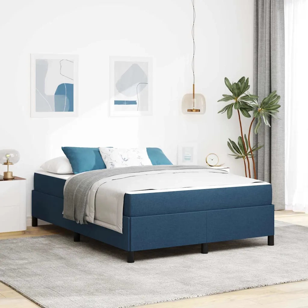 Letto a molle Blu 160 x 200 cm Tessuto 3398877