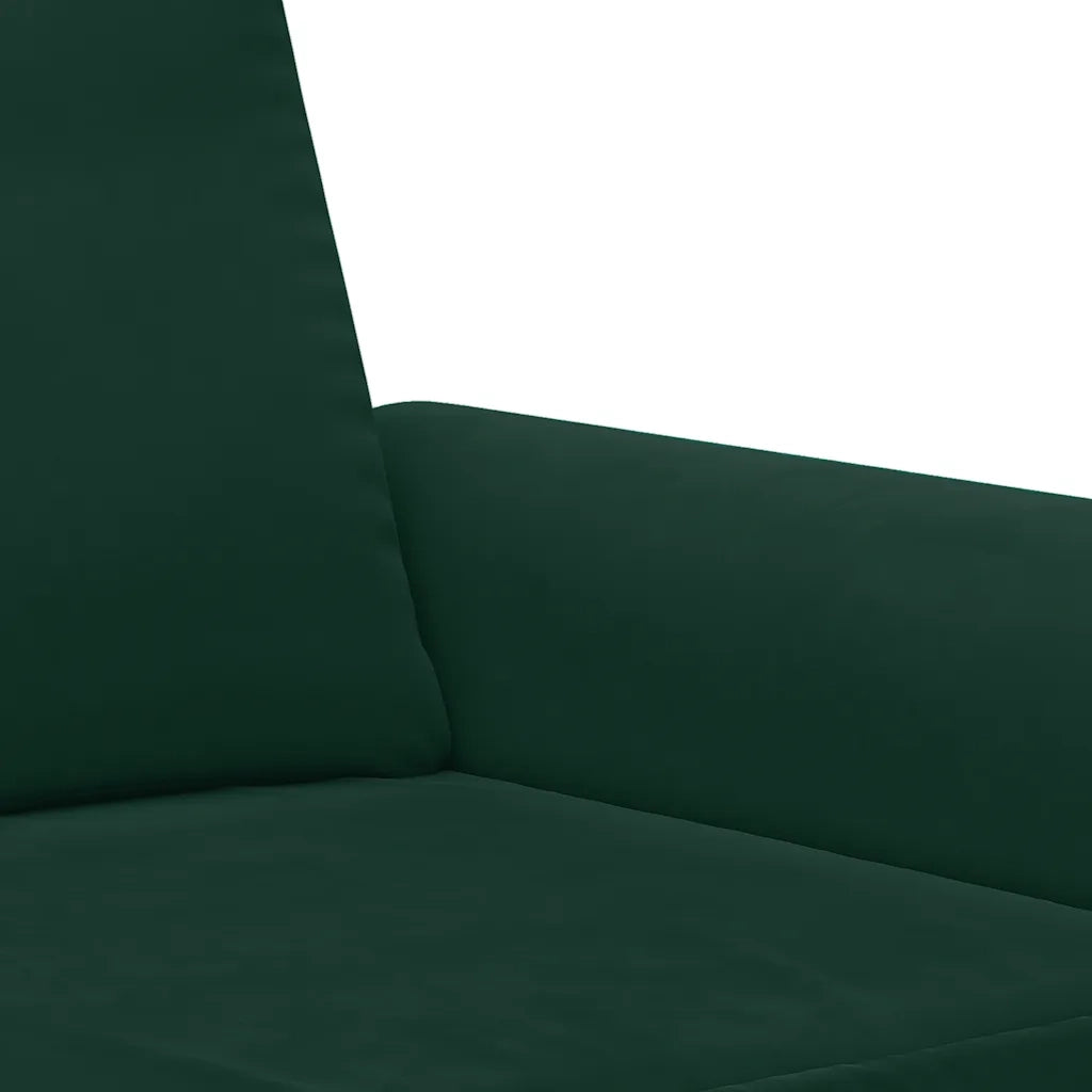 Set di Divani 2 pz con Cuscini Verde scuro in Velluto 3202212