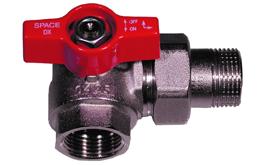 VALVOLA A SFERA SQUADRA PER COLLETTORI MANIGLIA ROSSA- 3/4 dx  DN 20  PN 40- EFFEB- pezzi 1