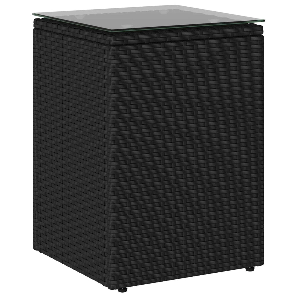 Tavolo laterale | Tavolino Nero polyrattan