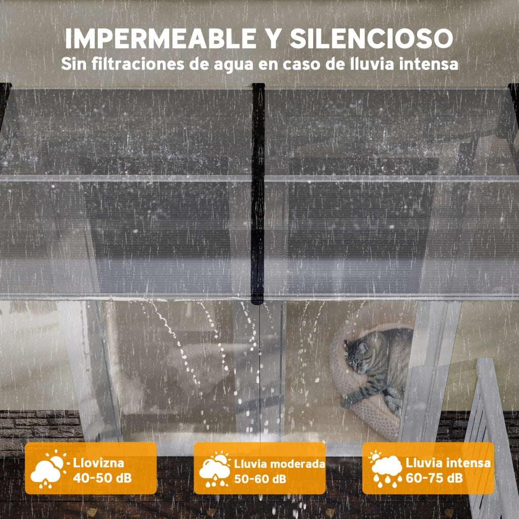 Tettoia per Porte e Finestre ¨C Minimal ¨C Trasparente 200x96x27 cm