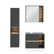 Vicco Set di mobili da bagno Grigio/Artisan 3 parti
