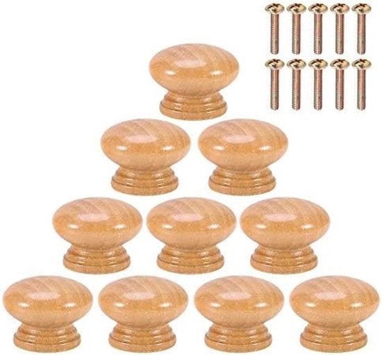 Pomelli in legno per maniglie 10 pezzi - Maniglie ergonomiche