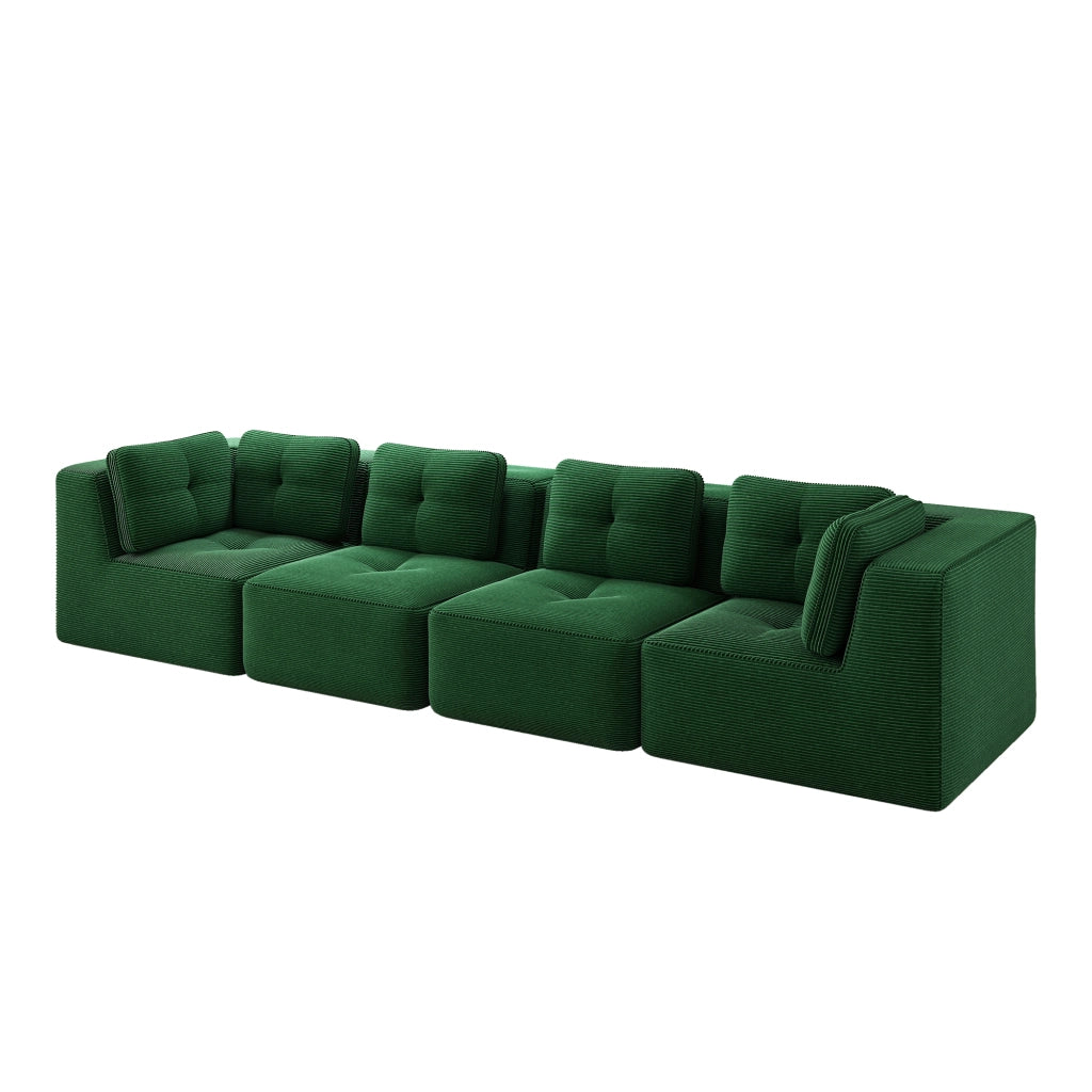 Senza braccioli divano modulare - Zephmum - Verde, comodo, antiscivolo