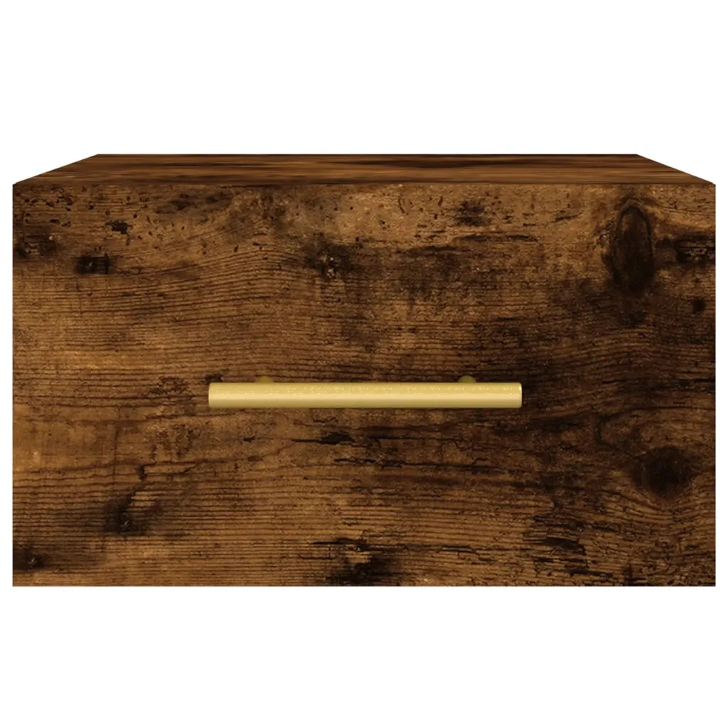 Comodini a Muro 2 pz-Set di 2 Tavolino da notte Rovere Fumo 35x35x20 cm 394740