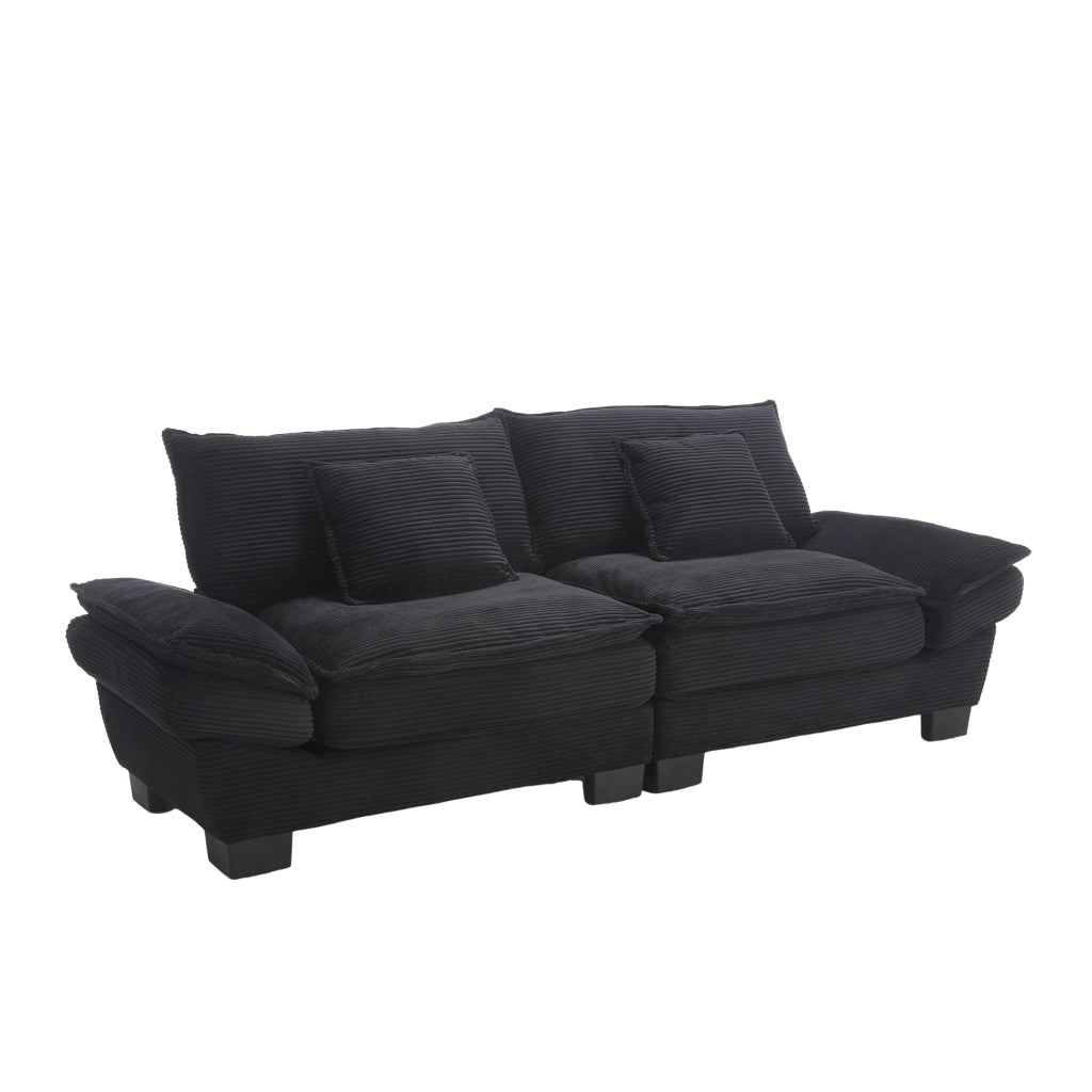 Divano Letto Matrimoniale ¨C MINIMAL ¨C Nero, Imbottito