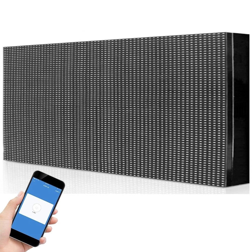 Trade Shop - Insegna Luminosa A Led Wifi Per Esterno Ip65 Testo Scorrevole Bianca 100x40cm -