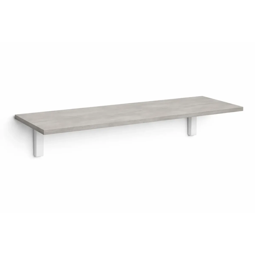 Mensola da Muro da appoggio in Legno nobilitato spessore 1,8 cm in colore Cemento 90x60 cm