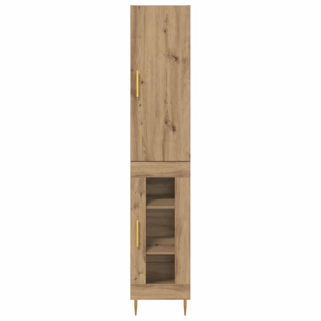 Credenza 2 pz | Madia | Buffet da pranzo | Armadio da pranzo Rovere artigianale Legno multistrato
