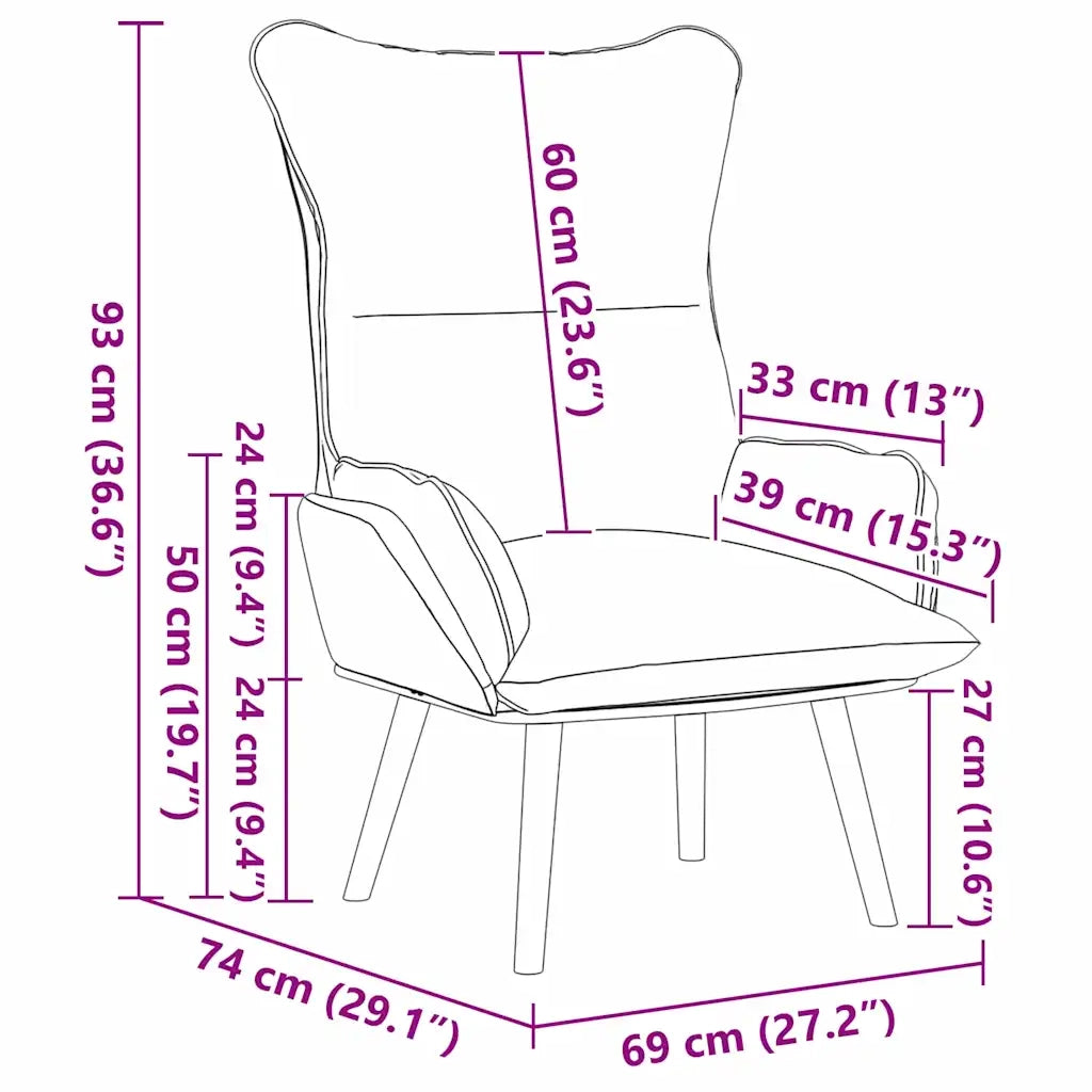 poltrona Grigio scuro 69 x 74 x 93 cm Tessuto e compensato 42001866