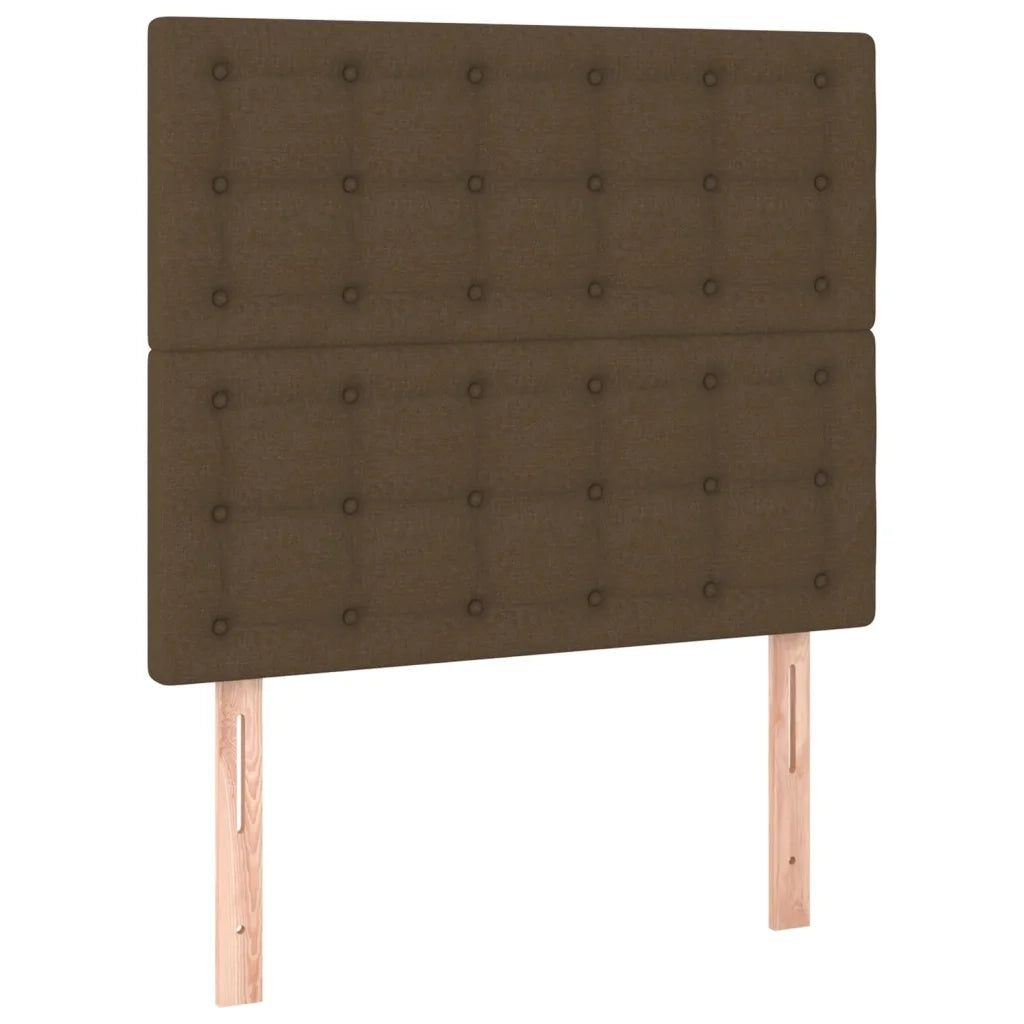Testiera | Testata Marrone Scuro 100x5x118/128 cm Tessuto