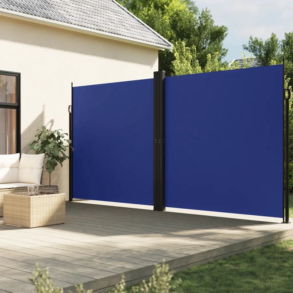 Tenda da Sole Laterale Retrattile Blu 220x1200 cm 4004866